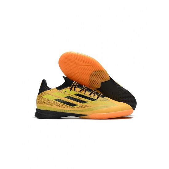 Adidas X Speedflow Messi.1 IN Solar Gold Core Black Bright Yellow  Soccer Cleats