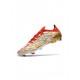 Adidas X Speedflow Ms.1 FG White Gold Metallic Scarlet Soccer Cleats