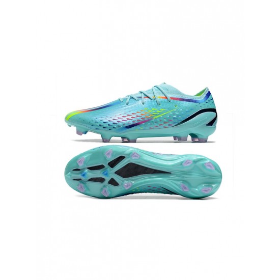 Adidas X Speedportal .1 FG World Cup Clear Aqua Red Blue Soccer Cleats