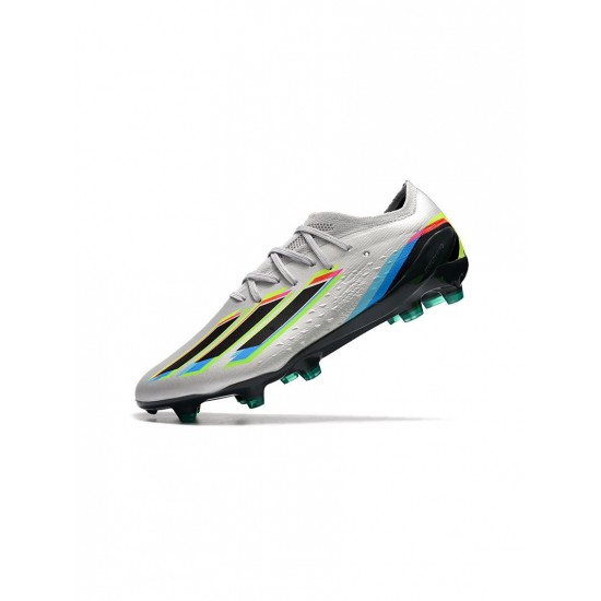 Adidas X Speedportal.1 FG Silver Metallic Black Yellow Soccer Cleats