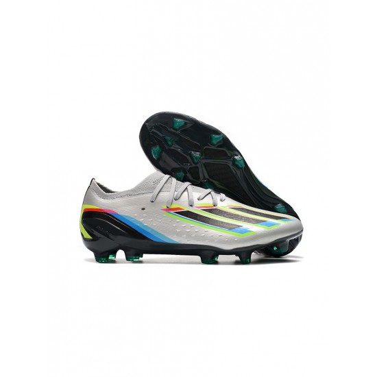 Adidas X Speedportal.1 FG Silver Metallic Black Yellow Soccer Cleats