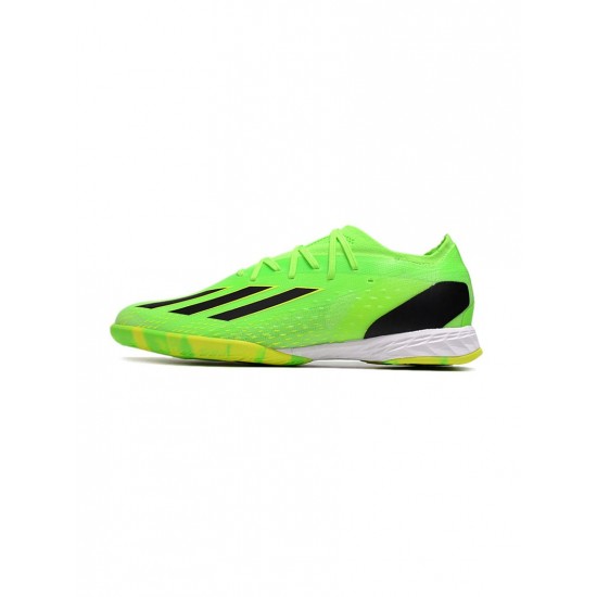 Adidas X Speedportal .1 IN Solar Green Core Black Solar Yellow Soccer Cleats