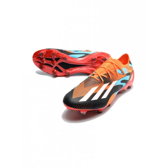 Adidas X Speedportal.1 Messi FG Black Orange Turquoise Soccer Cleats