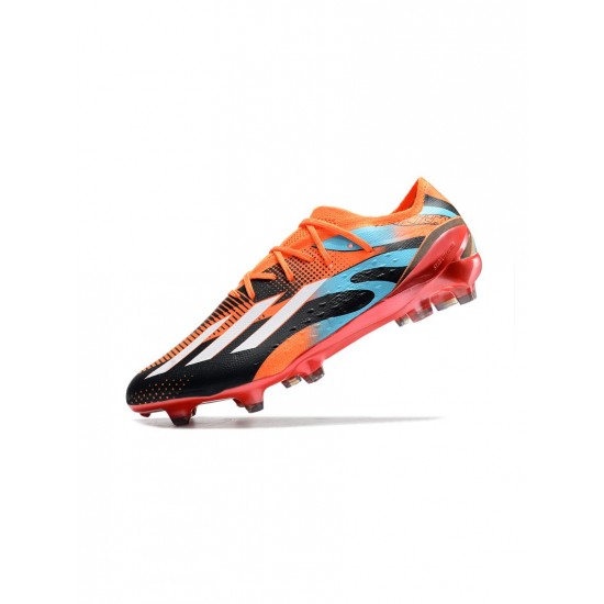 Adidas X Speedportal.1 Messi FG Black Orange Turquoise Soccer Cleats