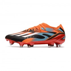 Adidas X Speedportal.1 Messi SG Black Orange Turquoise Soccer Cleats