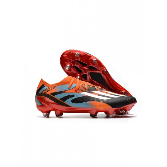 Adidas X Speedportal.1 Messi SG Black Orange Turquoise Soccer Cleats