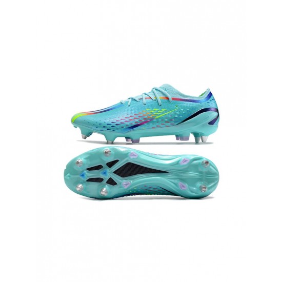 Adidas X Speedportal .1 SG World Cup Clear Aqua Red Blue Soccer Cleats