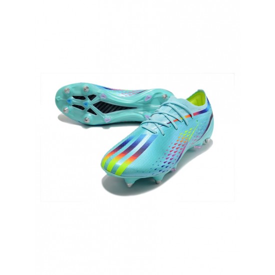 Adidas X Speedportal .1 SG World Cup Clear Aqua Red Blue Soccer Cleats