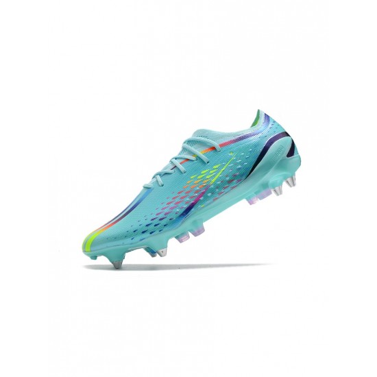 Adidas X Speedportal .1 SG World Cup Clear Aqua Red Blue Soccer Cleats