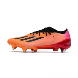 Adidas X Speedportal.1 SG Cleat IN Orange Pink Black Soccer Cleats