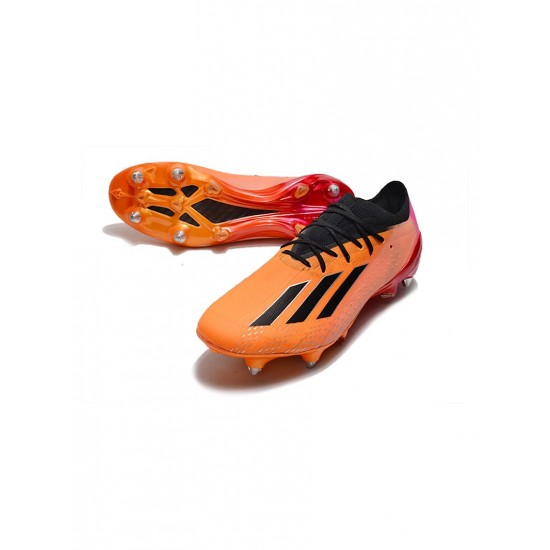 Adidas X Speedportal.1 SG Cleat IN Orange Pink Black Soccer Cleats