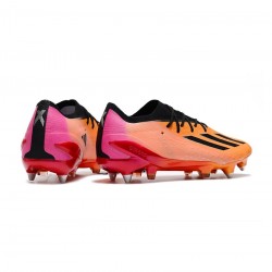 Adidas X Speedportal.1 SG Cleat IN Orange Pink Black Soccer Cleats