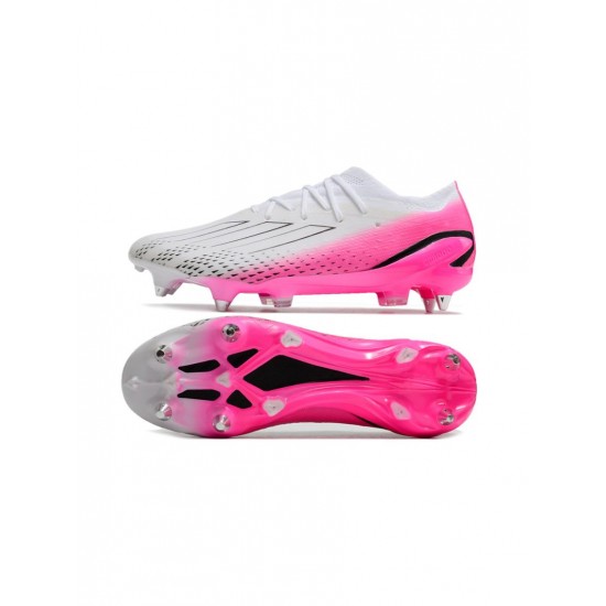 Adidas X Speedportal .1 SG Pro White Pink Black Soccer Cleats