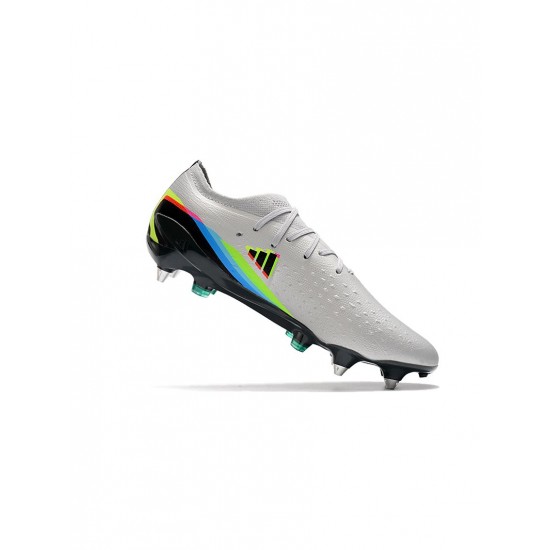 Adidas X Speedportal.1 SG Silver Multicolor Soccer Cleats