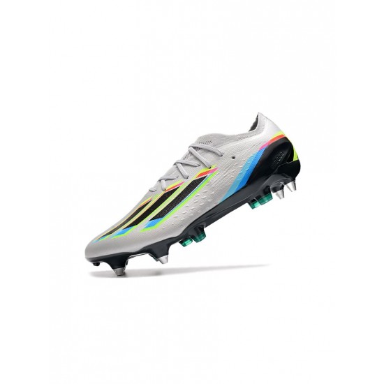 Adidas X Speedportal.1 SG Silver Multicolor Soccer Cleats