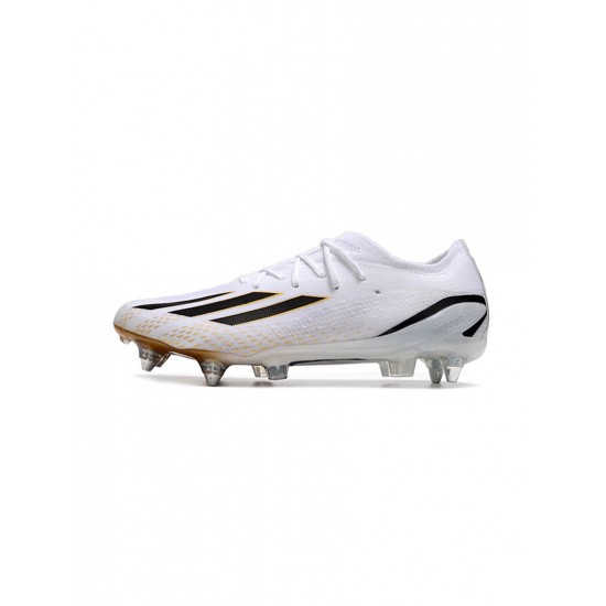 Adidas X Speedportal .1 SG White Black Gold Soccer Cleats