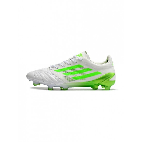 Adidas X Speedportal 99 Leather FG White Green Soccer Cleats