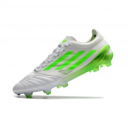 Adidas X Speedportal 99 Leather FG White Green Soccer Cleats