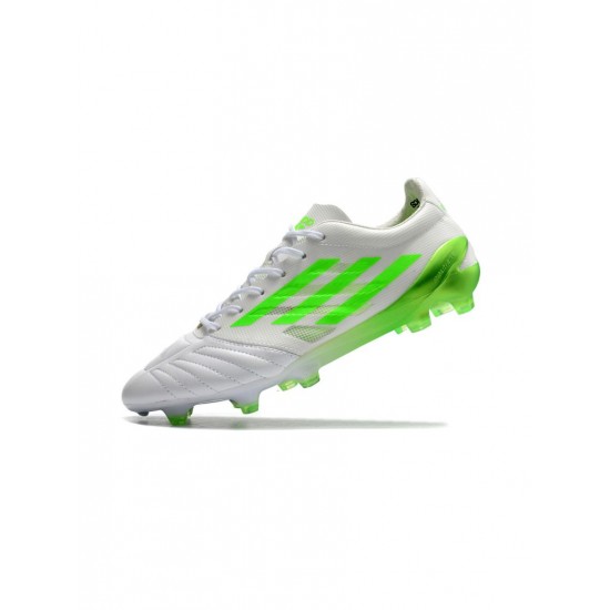 Adidas X Speedportal 99 Leather FG White Green Soccer Cleats