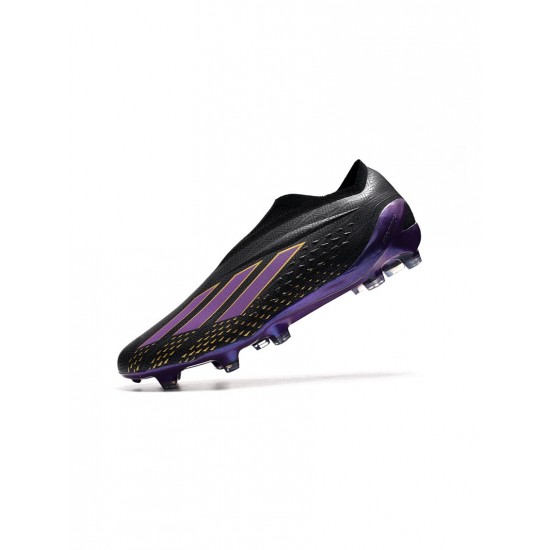 Adidas X Speedportal FG Core Black Tribe Purple Gold Metallic Soccer Cleats