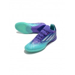 Adidas X Speedflow.1 IN Purple Rush Silver Metallic Mint Rush Soccer Cleats