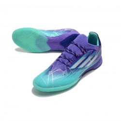 Adidas X Speedflow.1 IN Purple Rush Silver Metallic Mint Rush Soccer Cleats