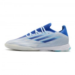 Adidas X Speedflow.1 IN White Legacy Indigo Sky Rush Soccer Cleats