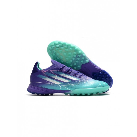 Adidas X Speedflow.1 TF Purple Rush Silver Metallic Mint Rush Soccer Cleats