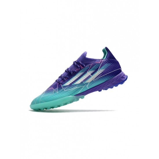 Adidas X Speedflow.1 TF Purple Rush Silver Metallic Mint Rush Soccer Cleats