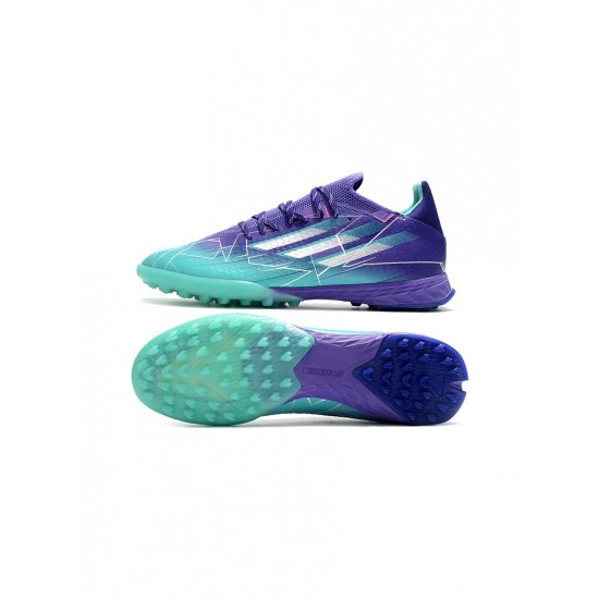 Adidas X Speedflow.1 TF Purple Rush Silver Metallic Mint Rush Soccer Cleats