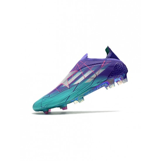 Adidas X Speedflow FG Purple Rush Silver Metallic Mint Rush Soccer Cleats