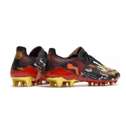 Adidas X Ghosted.1 AG Chinese Year Core Black Gold Metallic Scarlet Soccer Cleats