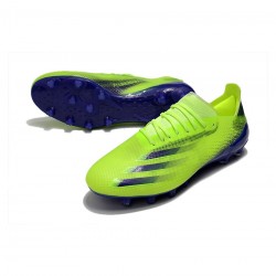 Adidas X Ghosted.1 AG Solar Yellow Black Team Royal Blue Soccer Cleats