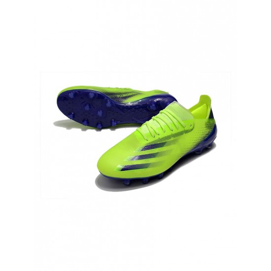 Adidas X Ghosted.1 AG Solar Yellow Black Team Royal Blue Soccer Cleats