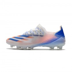 Adidas X Ghosted .1 AG White Blue Orange Soccer Cleats