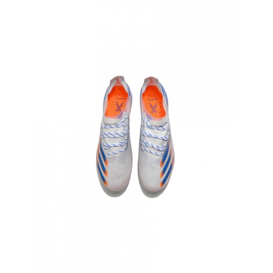 Adidas X Ghosted .1 AG White Blue Orange Soccer Cleats