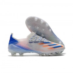 Adidas X Ghosted .1 AG White Blue Orange Soccer Cleats