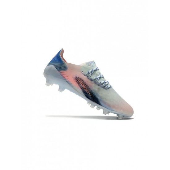 Adidas X Ghosted.1 AG White Bright Cyan Pink Soccer Cleats