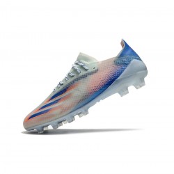 Adidas X Ghosted.1 AG White Bright Cyan Pink Soccer Cleats