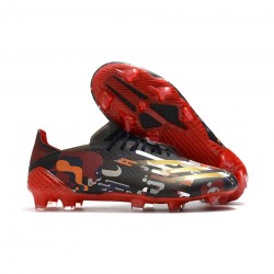 Adidas X Ghosted.1 FG Chinese Year Core Black Gold Metallic Scarlet Soccer Cleats