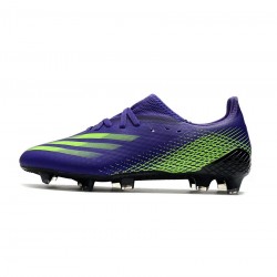 Adidas X Ghosted.1 FG Purple Solar Green Soccer Cleats