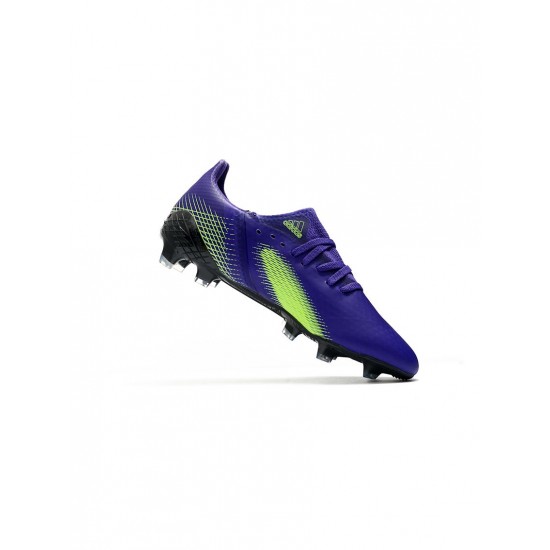 Adidas X Ghosted.1 FG Purple Solar Green Soccer Cleats