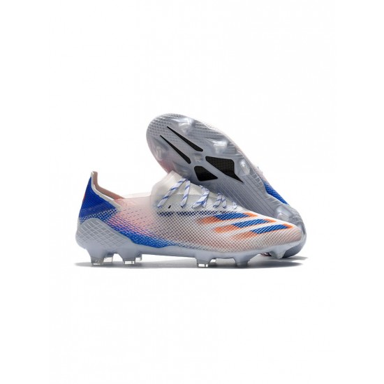 Adidas X Ghosted .1 FG White Blue Orange Soccer Cleats