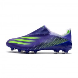 Adidas X Ghosted AG Purple Solar Green Soccer Cleats