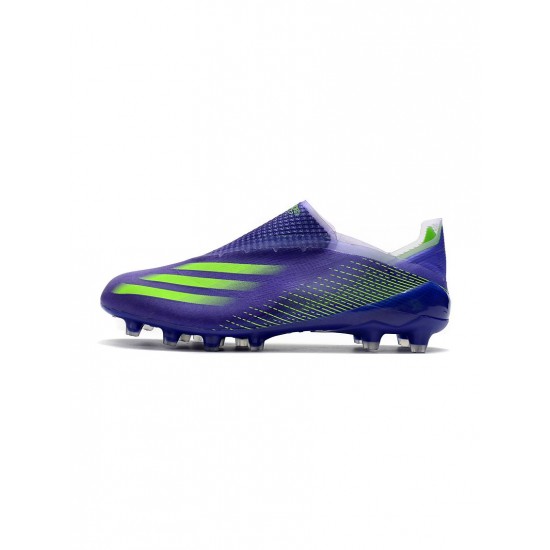 Adidas X Ghosted AG Purple Solar Green Soccer Cleats