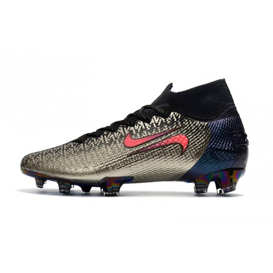 Nike Mercurial Superfly VII Elite SE FG Soccer Cleats Black And Gold