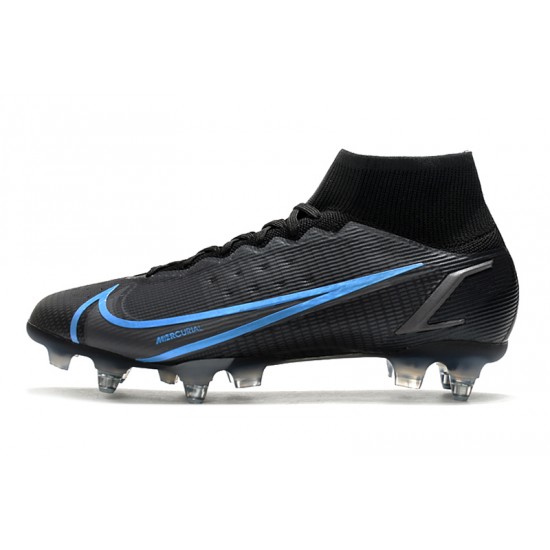 Nike Mercurial Superfly VIII Elite SG PRO Anti Clog Soccer Cleats Black