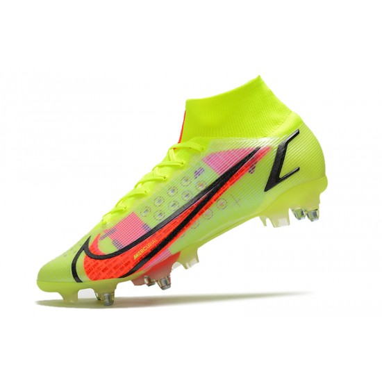 Nike Mercurial Superfly VIII Elite SG PRO Anti Clog Soccer Cleats Green Orange