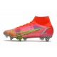 Nike Mercurial Superfly VIII Elite SG PRO Anti Clog Soccer Cleats Orange Pink