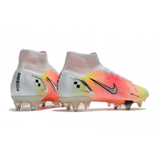 Nike Mercurial Superfly VIII Elite SG PRO Anti Clog Soccer Cleats Pink Orange